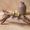 Honey Gold Antique Silver Plated Embossed Pearl Drop Jhumka