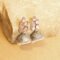 Coral Rose Silver Plated Floral Filigree Jhumka