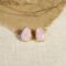 Blush Pebble Stud Earrings | Gold-Plated Resin Studs