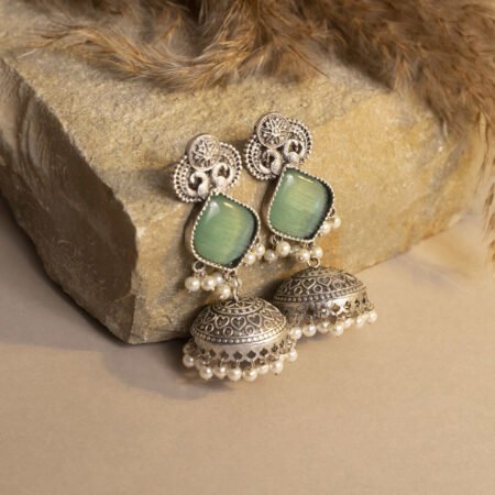 Nazkaar Noor Mocha Antique Jhumka