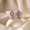 Blush Pink Boho Kite Stone Antique Silver Plated Jhumka