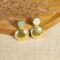 Jade Whisper Hammered Sphere Studs