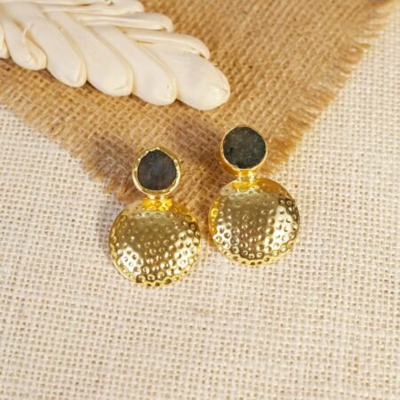 Midnight Trace Hammered Sphere Studs