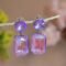 Purple Pandora Gold Plated Danglers