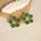 Verdant Pulse Gold Electroplated Natural Stone Cluster Studs