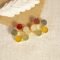Spectrum Mosaic Gold Electroplated Natural Stone Cluster Studs