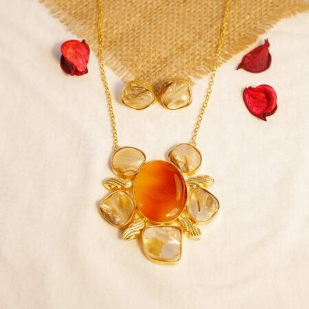 Ember Glow Mother of Pearl Gold-Dipped Ensemble