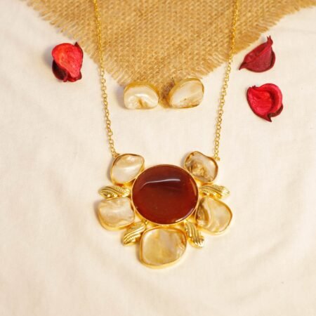 Autumn Bloom Mother of Pearl Gold-Dipped Ensemble