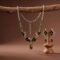 Olive Flutter Butterfly Parure | Silver-Plated Necklace & Earring Set