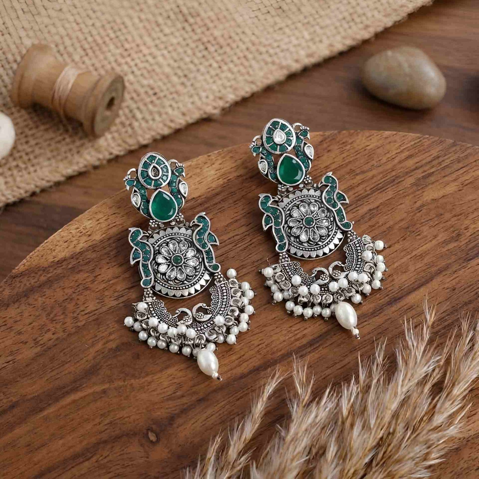 Verdant Padmini Silver-Clad Dangler