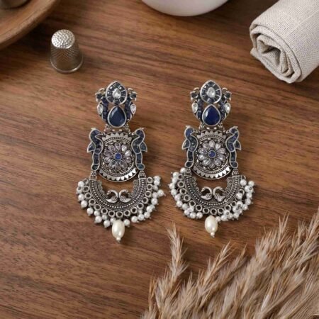 Azure Padmini Silver-Clad Dangler