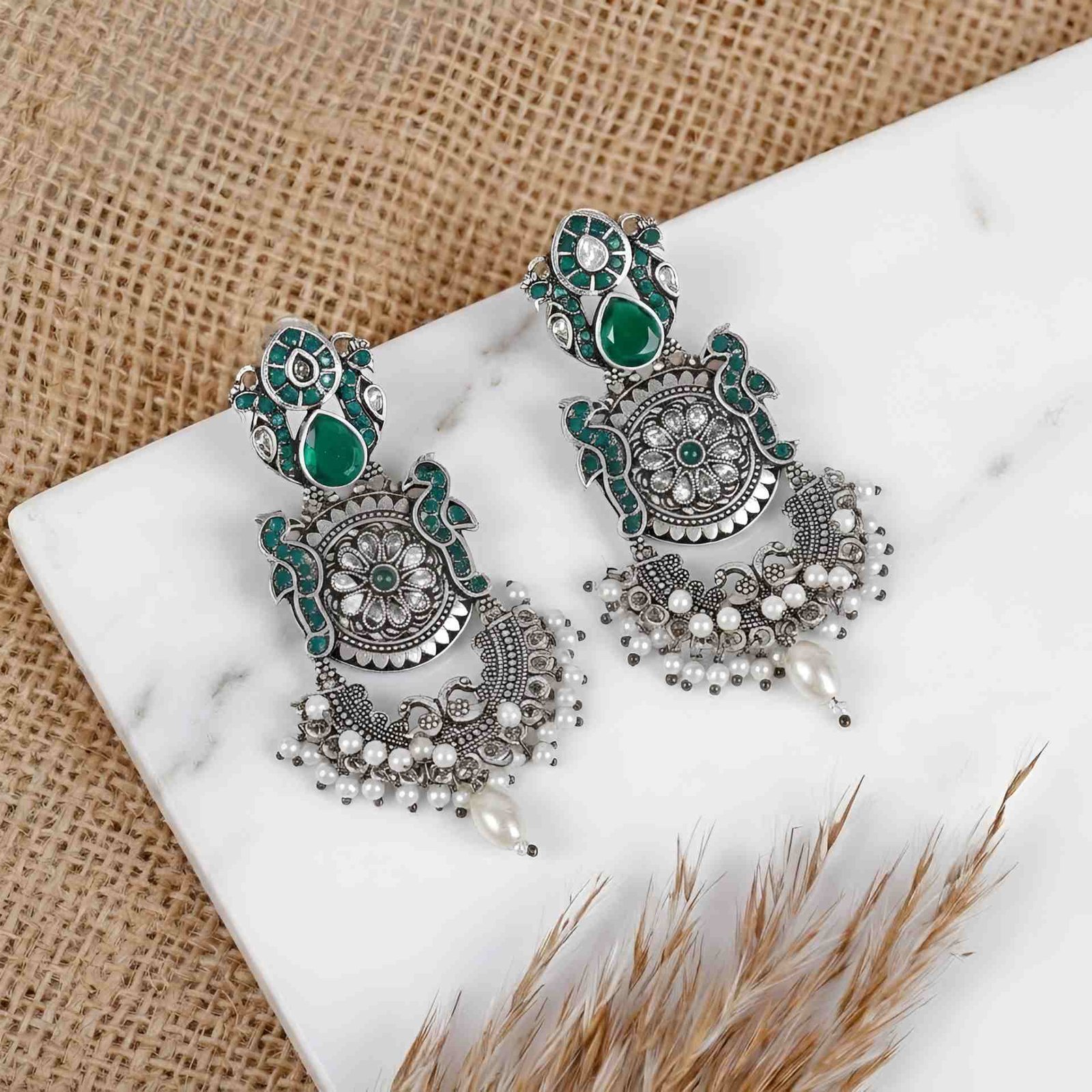 Verdant Padmini Silver-Clad Dangler