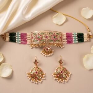 Riwayat Jadau Gold Choker Set