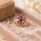 Magenta Medallion Ring
