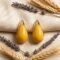 Marigold Muse | Gold Plated Enamel Teardrop Stud Earrings