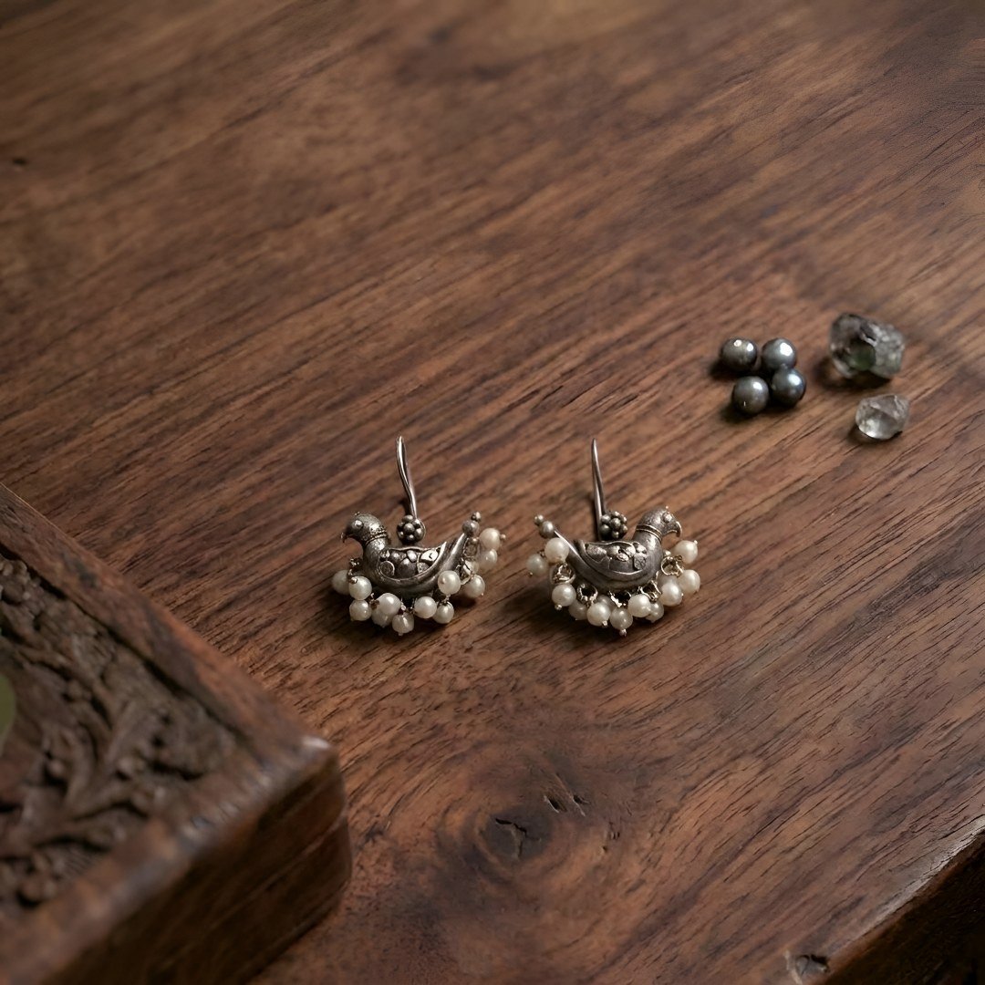 Songbird Pearl Hook Earrings