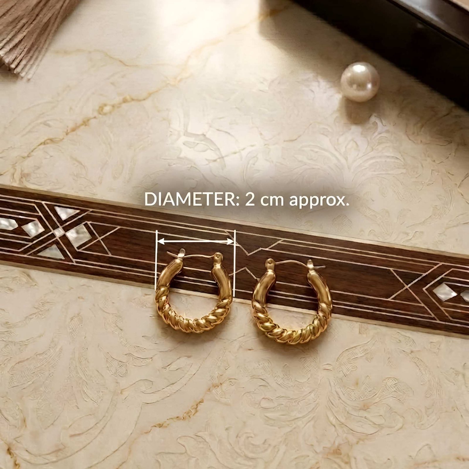 Twisted Gold Huggie Earrings