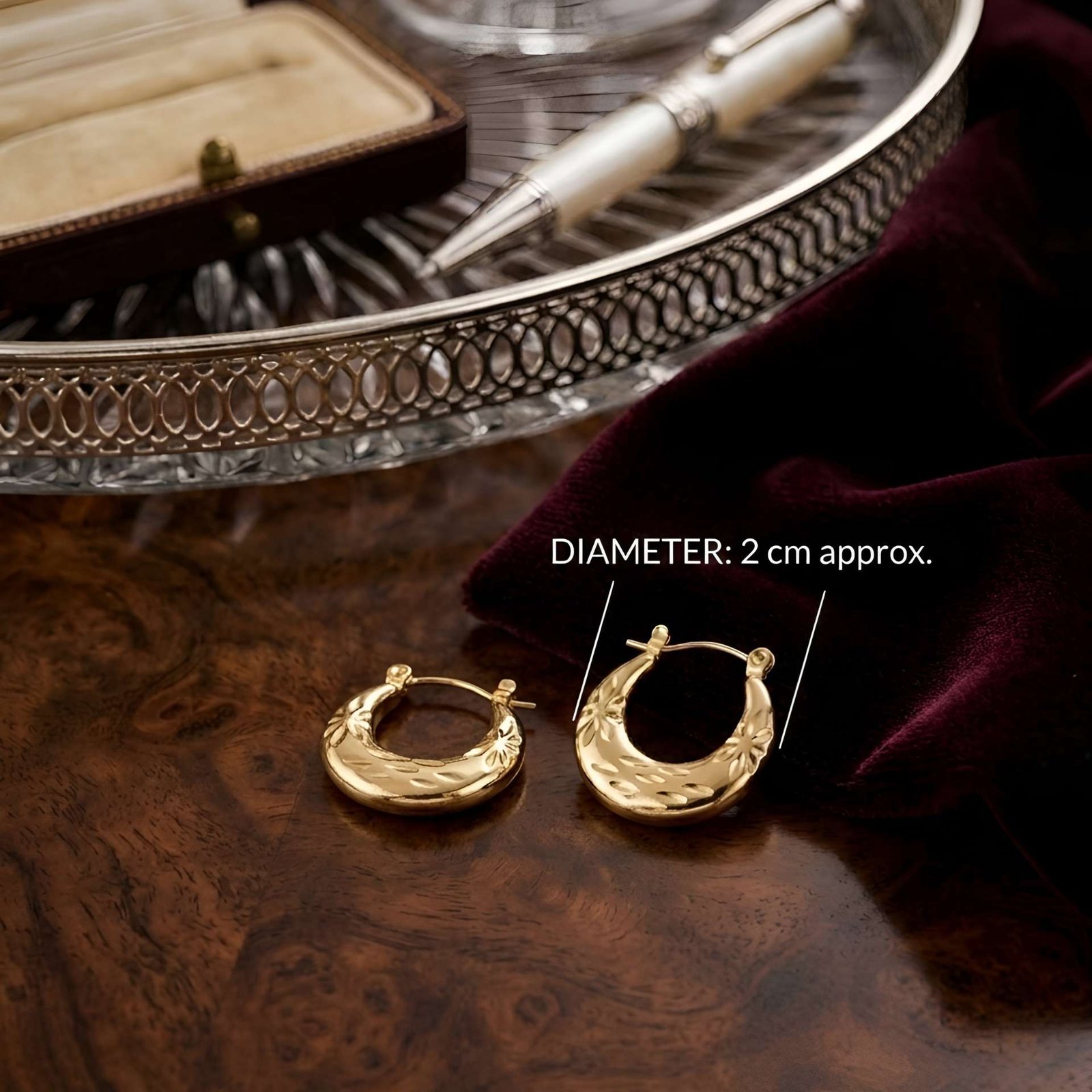 Bloom Gold Huggie Earrings