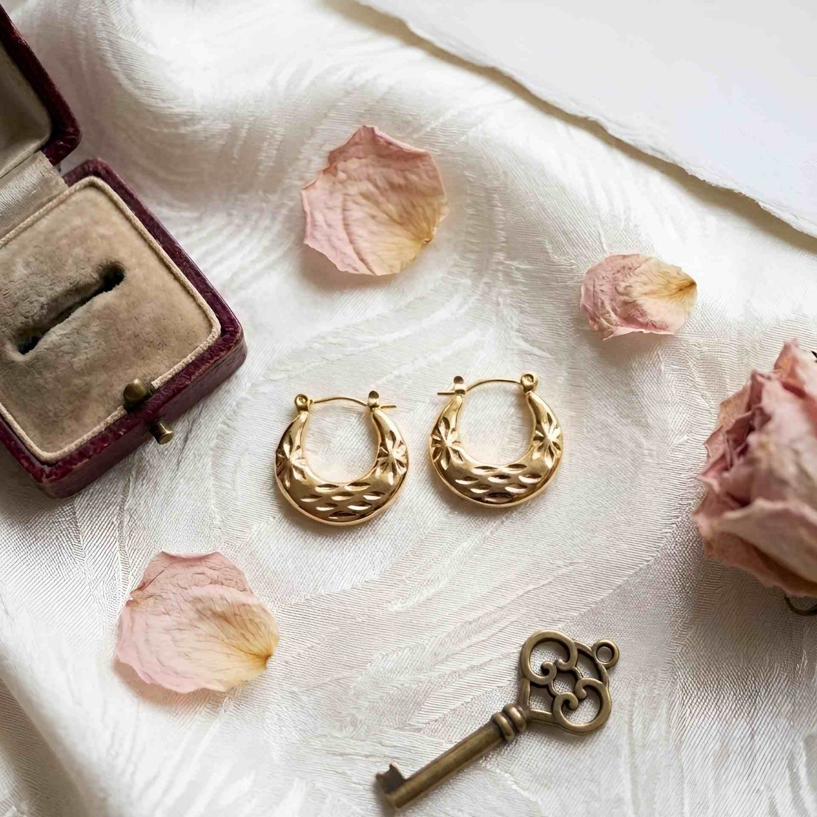 Bloom Gold Huggie Earrings