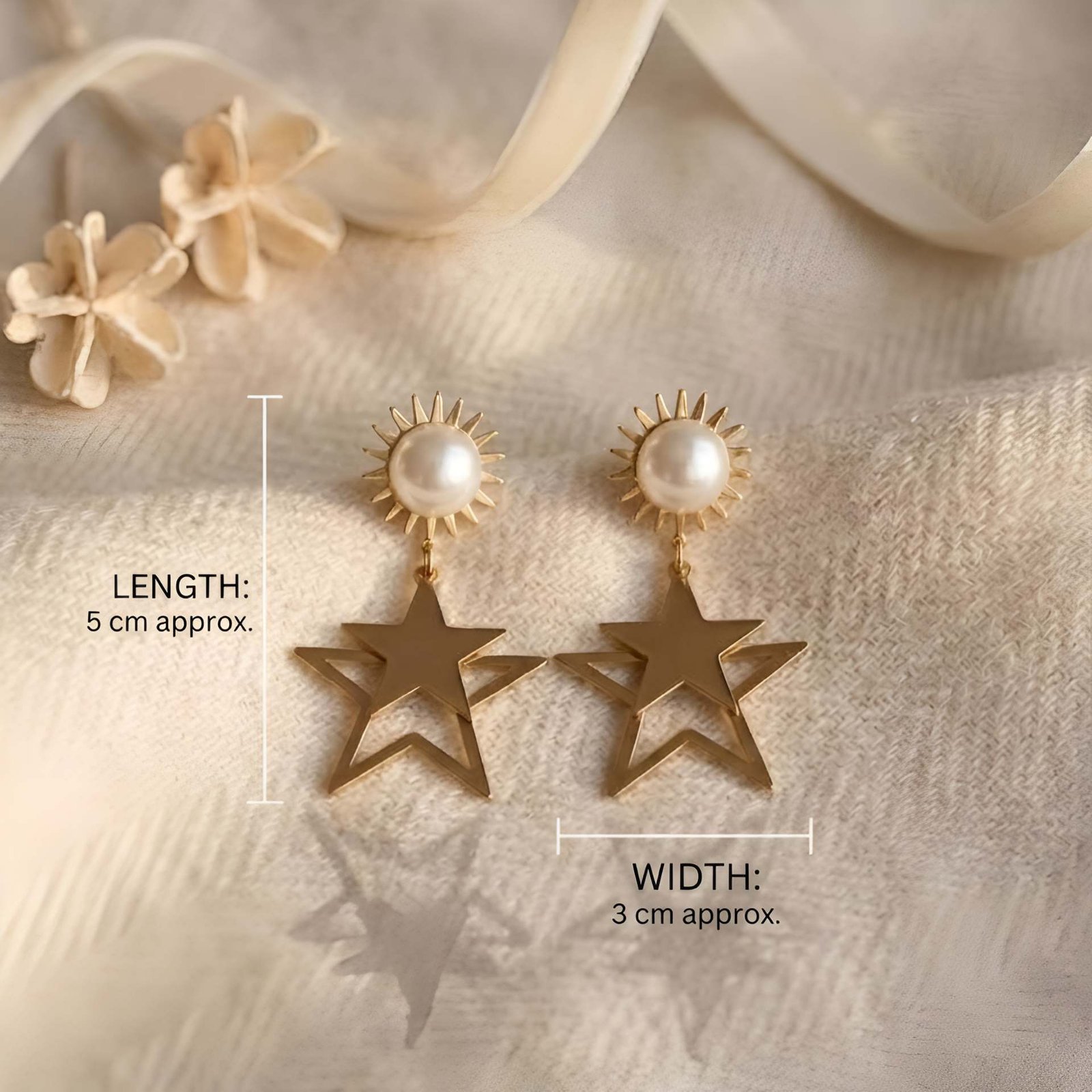 Starfall Pearl Stud Earrings