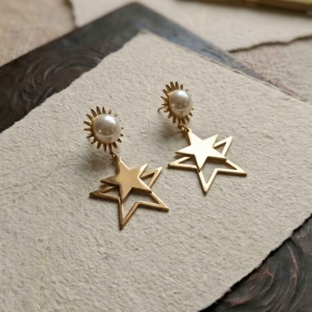 Starfall Pearl Stud Earrings
