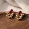 Crimson Cluster Stud Earrings