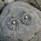 Coronet Pearl Antique Silver Tone Brass Chandbali Earrings